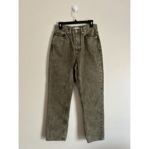 Topshop Dad Jean Sage Green Womens‎ 28x30 Relaxed Grandpa Core Retro Comfort Fit